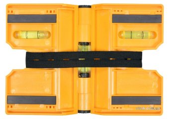 VOREL Рівень для встановлення стовбців з магнітом і капсулами, 190 х 135 мм  | 16012