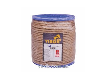VIROK Канат джутовий ЕВА 14 мм x 100 м. (пластикова бобіна)(+,-) 5% | 86V141