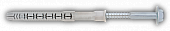 Friulsider Дюбель рамный нейлоновый с шестигранным шурупом FM-X5 оцинкованный, 10x135