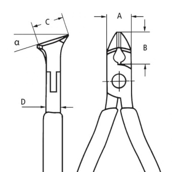 KNIPEX Кусачки угловые для электроники 62 12 120 | 62 12 120