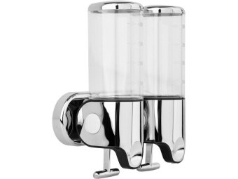 Дозатор рідкого мила настінний FALA  500 мл, з ПВХ, хромований, 241x100x122 мм [24]