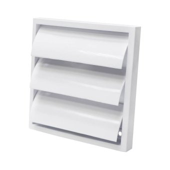 Решітка вентиляційна 140х140 мм, гравітаційні жалюзі, фланець d 100 мм/125 мм Air | 61-260