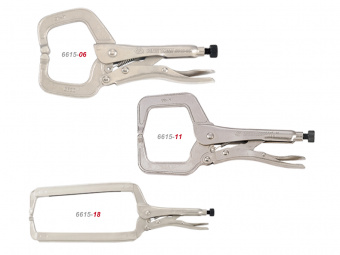 KING TONY Захват пинцы с фиксатором 450мм (дугообразные) (блистер) | 6615-18