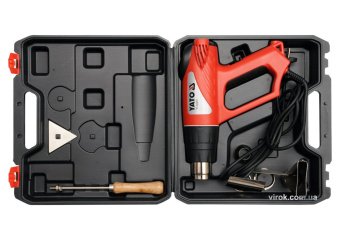 YATO Фен технічний мережевий YATO : P= 2000 Вт, 2 t°.реж: 350°/550°C, потік 500 л/хв+ 6 аксесуари  |