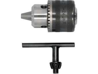 Патрон для дриля з ключем YATO до гвинта- G3/8 24UNF, кріплення Ø= 1,5-10 мм [10/50]