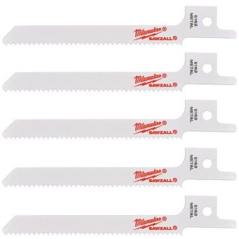 MILWAUKEE Полотно для шабельних пил THIN KERF, 90х1,8мм, (5шт), (метал)