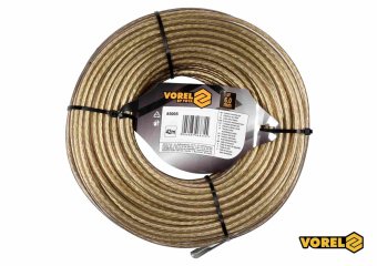 VOREL Трос сталевий з наконечниками для пломб : Ø6 мм x 42 м  | 85005