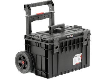 Ящик для інструментів 52V S1 2 секції з органайз. YATO на 2-х колесах, 660x643x483 мм, з телеск. руч