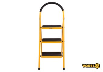 Драбина розкладна металева VOREL : 3 сходинки 36х26 см з антиковзальною прокладкою 115х47х65 см [2]