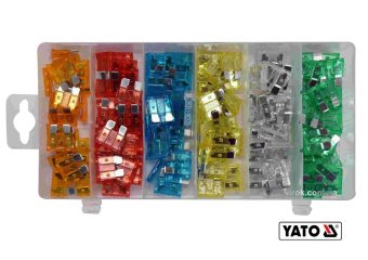 YATO Запобіжники автомобільні YATO STANDARD, по 20 шт. для струмів 5, 10, 15, 20, 25, 30 А, 120 шт  