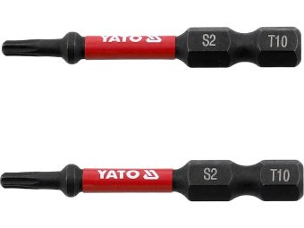 Насадка викруткова ударна YATO TORX T10 х 50 мм. HEX 1/4", 2 шт.[10]