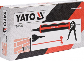 YATO Пістолет скелетний для затирання швів YATO : L= 330 мм, Ø= 60 мм, зі змінними насадками  | YT-6