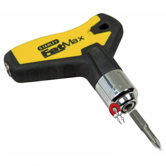 STANLEY 0-79-153 Отвертка + 25 насадок FatMax реверсивная с Т-образной ручкой в кейсе