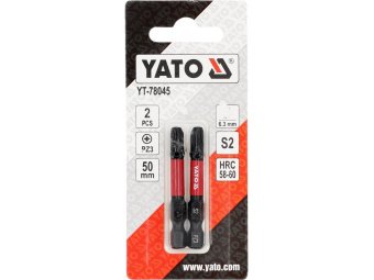 Насадка викруткова ударна YATO PZ3 х 50 мм. HEX 1/4", 2 шт.[10]
