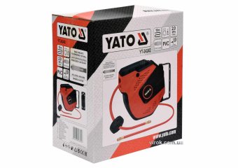 YATO Шланг пневматичний ПВХ на котушці YATO з швидкоз'єдн. наконеч-ми 1/4", Ø=8мм, тиск- 20Bar, l=10