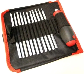 Wiha Набір викруток System6,SAU100T12,12шт.(SL0.5х3;0,8х4,1х5;1х6;PH1,PH2,PZ1,PZ2,SW3,4,5)CrV