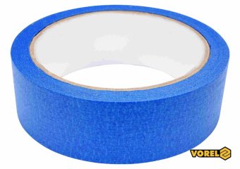 VOREL Стрічка самоклеюча паперова синя : 30 мм x 25 м  | 75120