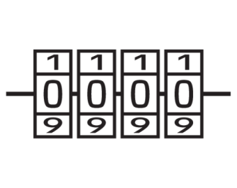 VOREL Замок навісний з кодовим замиканням : латунний корпус- 50х 40 х25 мм, сталева дуга- 23х25х 8 м