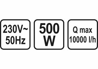 STHOR Насос для брудної води мережевий, 500Вт, 10000 л/год, макс.висота- 13,5 м  | 79782