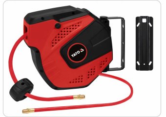 YATO Шланг пневматичний ПВХ на котушці YATO з швидкоз'єдн. наконеч-ми 1/4", Ø=8мм, тиск- 20Bar, l=10