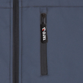 YATO Куртка робоча SOFTSHELL YATO розмір XXL чорно-темно-сіра, 3 кишені, 96% поліестер і 4% спандекс