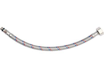 Шланг водопровідний з опліткою з нерж сталі FALA l= 300мм Ø= 8/12, з'єдн F-1/2" х M-M10x1- 17мм 1МПа