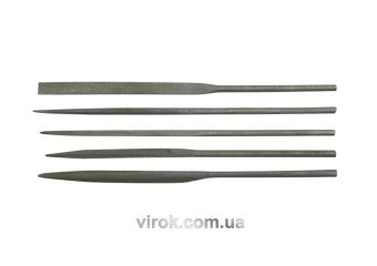 VOREL Надфілі : L= 4,0x160 мм, Без ручки, Набір 12 Шт/Уп.  | 25390