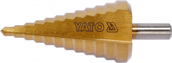 YATO Свердло конічне ступінчасте титанове по металу YATO : Ø= 6-38 мм, HSS 4241, L= 105 мм  | YT-447