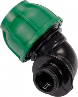 FLO Коліно 90° до водяних пластикових труб з внутр. різьбою 32 мм-1/2" поліпропілен, для тиску 1 MPa