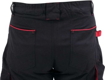 YATO Штани робочі COMFY YATO розмір XL, чорно-червоні, 7 кишень, 100% бавовна  | YT-79244