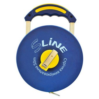 Стрічка вимірювальна з ручкою, скловолокно, 50м/13мм S-line | 15-381