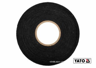 YATO Стрічка ізоляційна ХБ YATO 25м x19x0.3 мм (тканинна) t= -40°С +105°С для мотання пучків кабелів