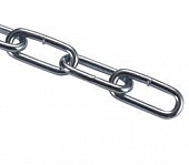 Цепь длиннозвенная 6,0mm оцинкованная, бухта 18мп