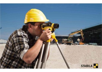 STABILA Нівелір оптичний OLS 26 : (26x, 2 мм/км, штатив, рейка, кейс) IP 54. захистний кожух. | 1846