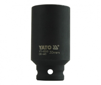 YATO Головка торцева ударна 6-гранна YATO : подовжена, квадрат 1/2", М= 30 мм, L= 78 мм  | YT-1050