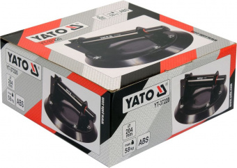 YATO Присоска для монтажу скла одинарна YATO: чашка Ø= 204 мм, m= 58 кг  | YT-37220