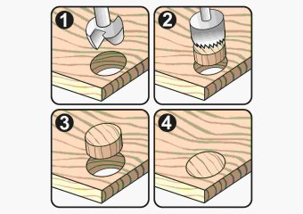 YATO Свердла по дереву: коронка і фреза YATO : Ø=15 мм, l=110/90 мм- коронка/фреза, 2 шт  | YT-33830