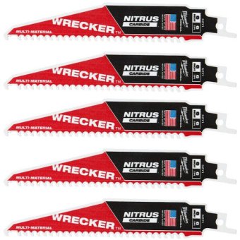 MILWAUKEE Полотно для шаб. пили TCT WRECKER NITRUS 150x6 (5шт)