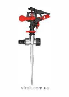 YATO Зрошувач імпульсний 6-режимний YATO на кілку, до шлангу 1/2", межа дії- 24м, ABS-пластик + цинк