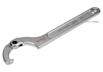 YATO Ключ гаковий з носиком на шарнірі в діапаз. M= 50-80 мм YATO, Хр-Ванад., L= 280 мм  | YT-01672