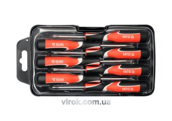 YATO Набір викруток прецизійних YATO : SL2-3 мм, PH(2), "TORX"(3), L= 50 мм. 7 шт.  | YT-25863