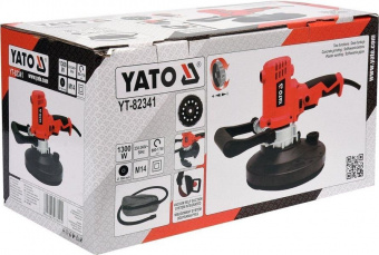 YATO Шліфмашина YATO для штукатурки, бетону та металу з пилозбірником, P=1300 Вт, платформа Ø=180 мм