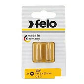 Бита FELO PH3х25 мм TIN, 1/4, С 6,3, ВОХ (2 шт.) (02203067)