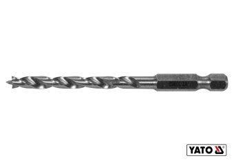 YATO Свердло по дереву YATO : Ø5 x 85/50 мм, хвостовик- HEX 1/4", HSS 4241  | YT-33862