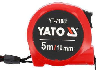 Рулетка вимірювальна YATO : L= 5 м x19 мм,  [12/120]