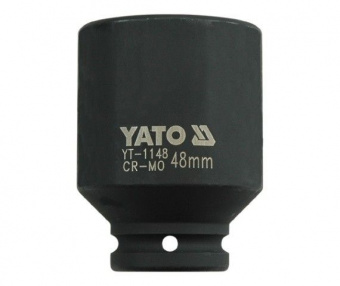 YATO Головка торцева ударна 6-гранна YATO : подовжена, квадрат 3/4", М= 48 мм, L= 90 мм  | YT-1148