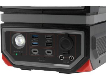 Портативна станція YATO 504 ВтГод, вихід 600/1200Вт, порти: 230V AC, різні USB