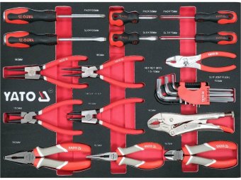 Шафа з інструментами YATO, на колесах, 7 шуфляд, 977x 725x 480 мм, набір 157 елем.