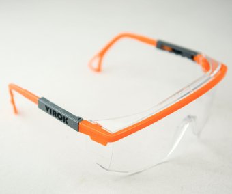 Окуляри захисні VIROK пол.+регул.дуж.плас,прозорі,покрит.від запотівання та подряпин,відкриті(55)