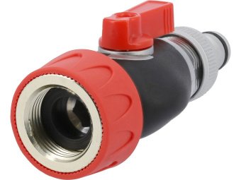 Розподілювач води 1-оканал. YATO з вентилем на шланг d= 1/2" / ABS / алюміній [12/48]